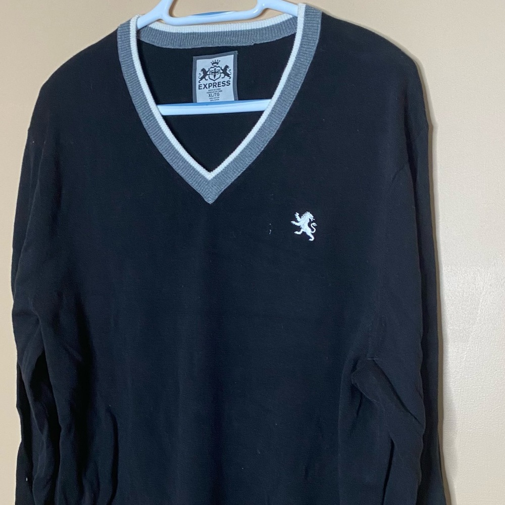 Mens Black Express sweater XL